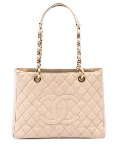 Pre-owned Chanel 2010-2011 Caviar Grand Shopping Tote Bag In Brown