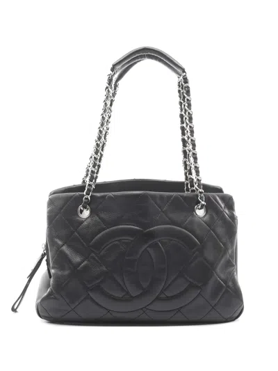 Pre-owned Chanel 2010-2011 Cc Timeless Tote Bag In Black
