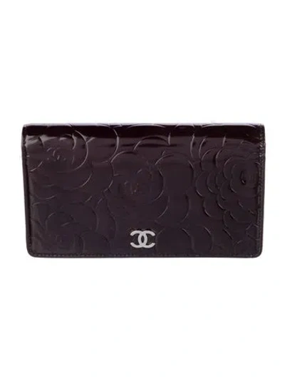 Pre-owned Chanel 2010-2011 Interlocking Cc Logo Wallet In Black