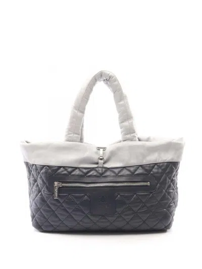Pre-owned Chanel 2010-2011 Large Lambskin Coco Cocoon Tote Bag In White