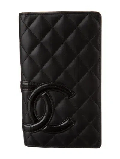 Pre-owned Chanel 2010-2011 Ligne Cambon Wallet In Black