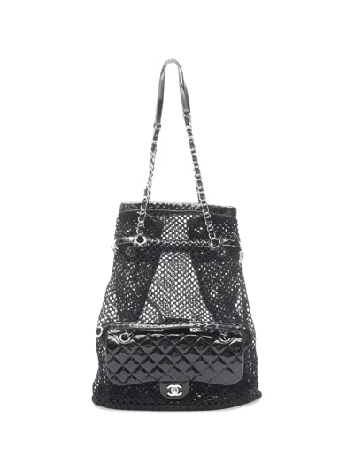 Chanel 2010 Matelassé Chain Shoulder Bag In Black