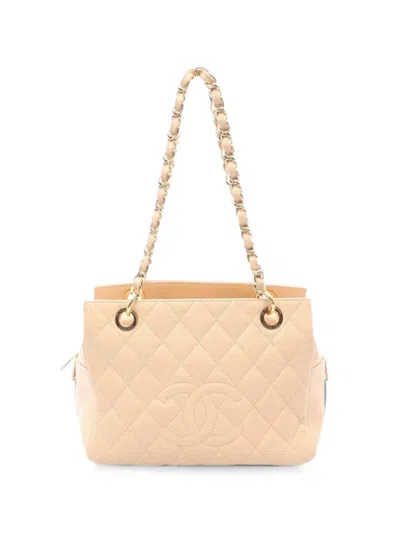 Pre-owned Chanel 2010-2011 Matelassé-quilting Tote Bag In Neutral