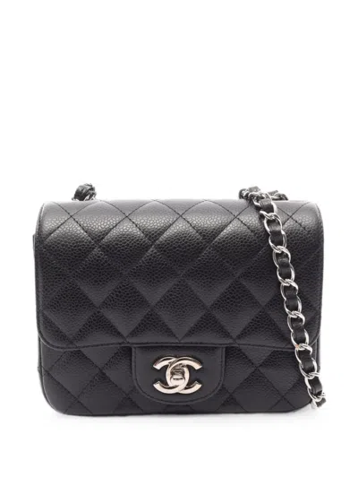 Pre-owned Chanel 2010-2011 Mini Matelassé Shoulder Bag In ブラック