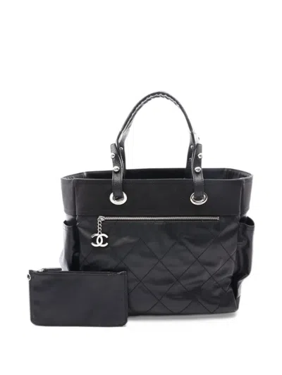Chanel 2010-2011 Paris Biarritz Gm Tote Bag In Black