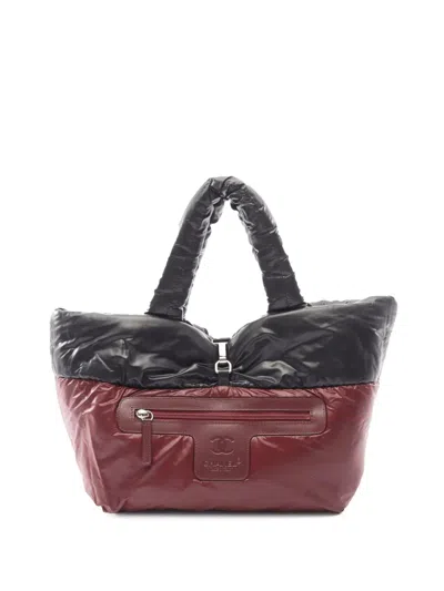 Pre-owned Chanel 2010-2011 Small Quilted Nylon Coco Cocoon Tote Bag In Black