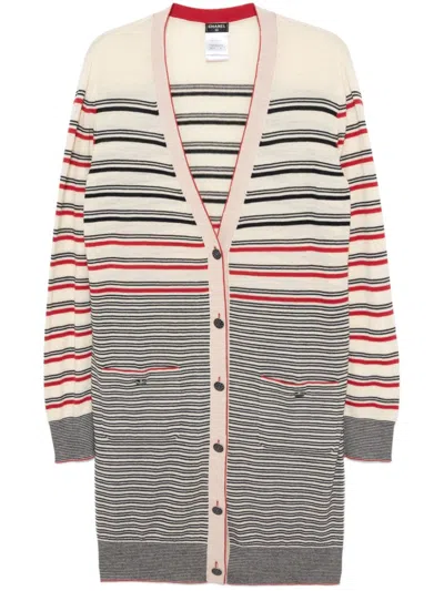 Pre-owned Chanel 2010s Cardigan In Neutrals