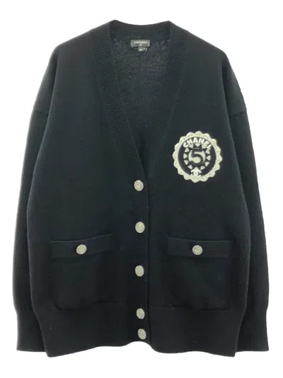 Pre-owned Chanel 2010s Cashmere Cardigan In Black