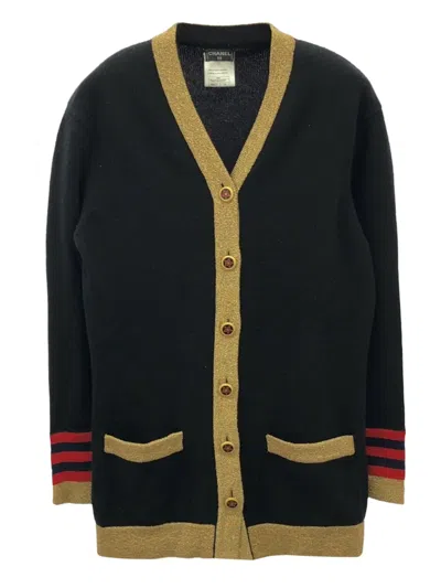 Pre-owned Chanel 2010s Cashmere Cardigan In Black