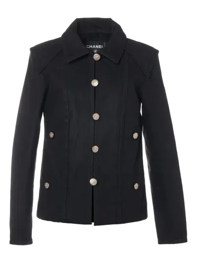 Pre-owned Chanel 2010s Cotton Jacket In Black