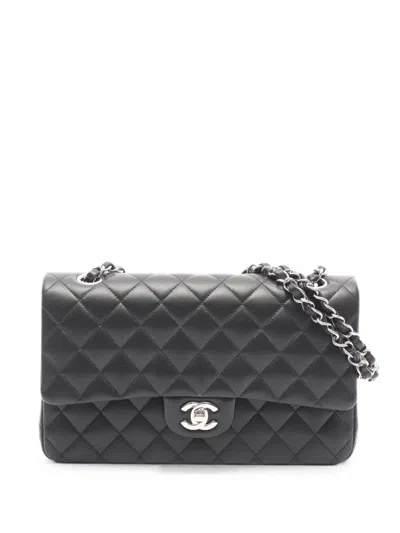 Pre-owned Chanel 2010s Double Flap Shoulder Bag In Black
