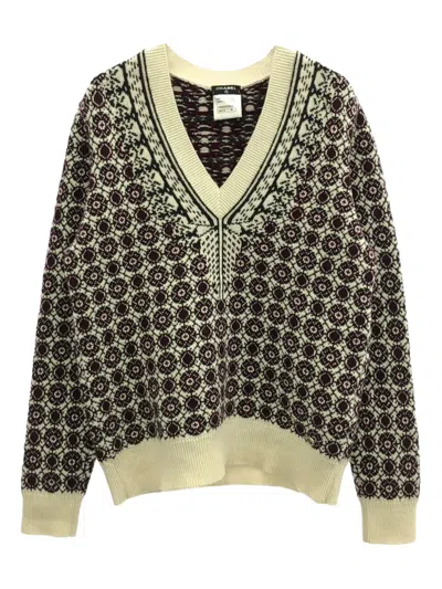 Pre-owned Chanel 2010s Knit-pattern Cashmere Sweater In Neutral