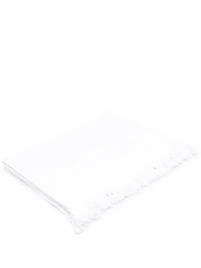 Pre-owned Chanel 2010s Logo-patch Towel In White