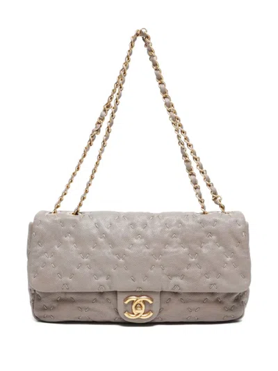 Pre-owned Chanel 2011-2012 Wilde Shoulder Bag In Gray