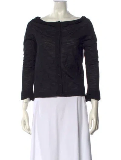 Pre-owned Chanel 2011 Bateau Neckline Sweater In Black
