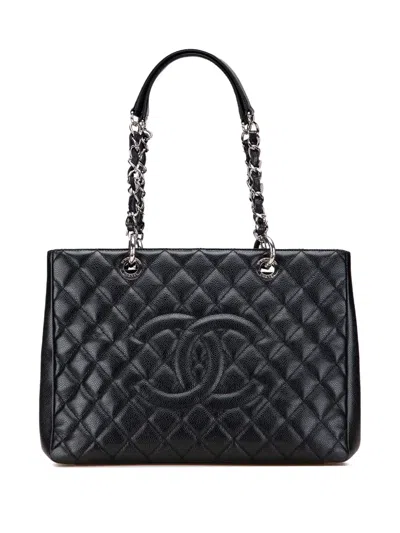 Pre-owned Chanel 2011 Caviar Grand Shopping Tote Bag In Black