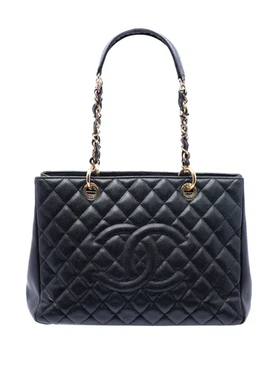 Pre-owned Chanel 2011 Caviar Grand Shopping Tote Bag In Black