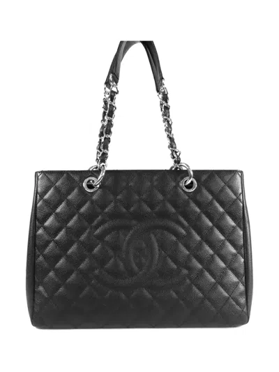 Pre-owned Chanel 2011 Caviar Grand Shopping Tote Bag In Black