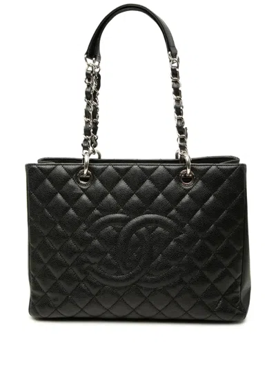 Pre-owned Chanel 2011 Caviar Grand Shopping Tote Bag In Black
