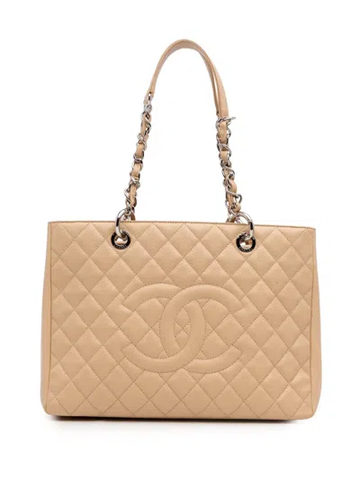 Pre-owned Chanel 2011 Caviar Grand Shopping Tote Bag In Brown