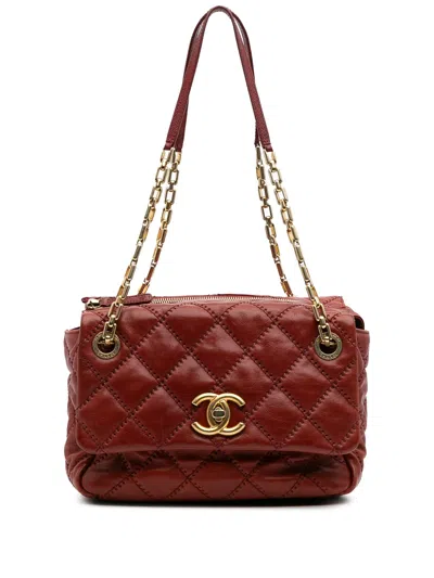 Pre-owned Chanel 2011 Cc Quilted Calfskin Ultimate Stitch Retro Chain Flap Shoulder Bag