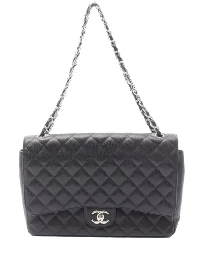 Pre-owned Chanel 2011 Classic 34 Chain Shoulder Bag In Black