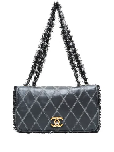 Pre-owned Chanel 2011 Flap Tweed-chain Shoulder Bag In Gray