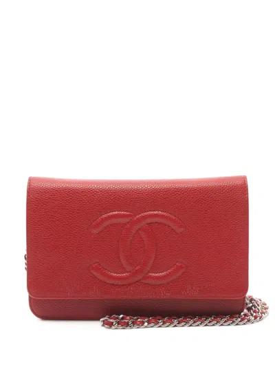 Pre-owned Chanel 2011 Interlocking C Clutch Bag In 红色