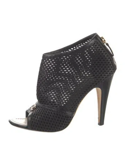 Pre-owned Chanel 2011 Interlocking Cc Logo Boots In Black