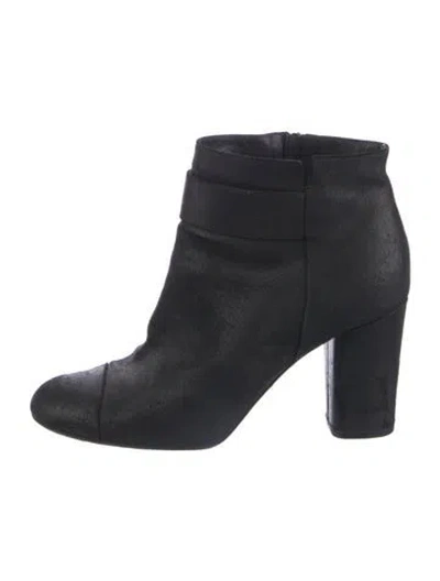 Pre-owned Chanel 2011 Interlocking Cc Logo Boots In Black