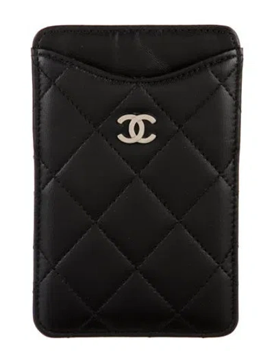 Pre-owned Chanel 2011 Interlocking Cc Logo Wallet In Black