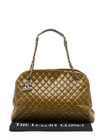 Pre-owned Chanel 2011 Just Mademoiselle Tote Bag In Green
