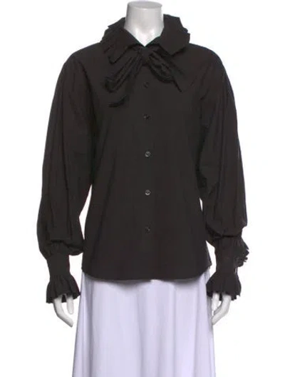 Pre-owned Chanel 2011 Long Sleeve Blouse In Black