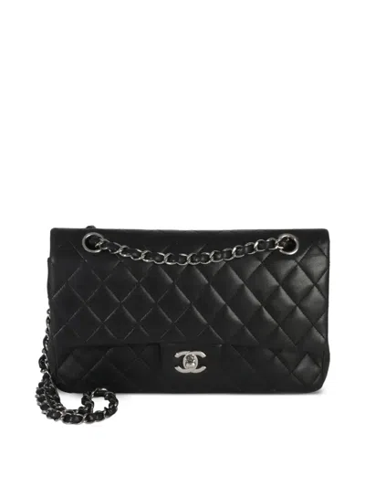 Pre-owned Chanel 2011 Medium Classic Double Flap Shoulder Bag In Black