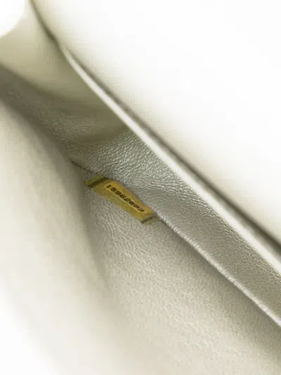 Pre-owned Chanel 2011 Medium Classic Iridescent Lambskin Double Flap Shoulder Bag In Gold