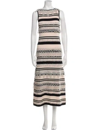 Pre-owned Chanel 2011 Midi Length Dress In Pink