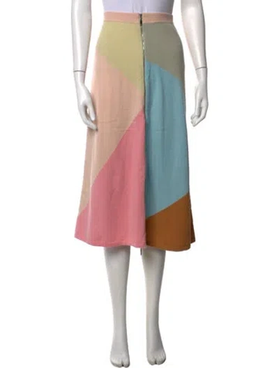 Pre-owned Chanel 2011 Midi Length Skirt In Pink