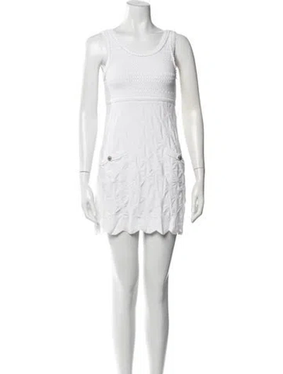 Pre-owned Chanel 2011 Mini Dress In White