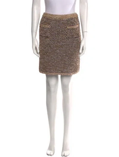 Pre-owned Chanel 2011 Mini Skirt In Brown