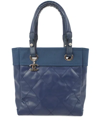Pre-owned Chanel 2011 Paris-biarritz Pm Handbag In Blue