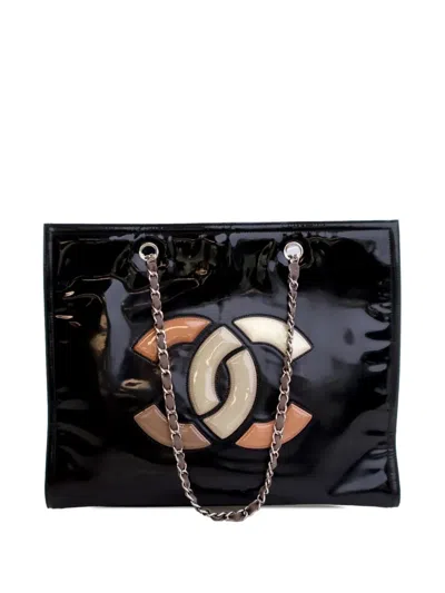Pre-owned Chanel 2011 Patent Cc Lipstick Tote Bag