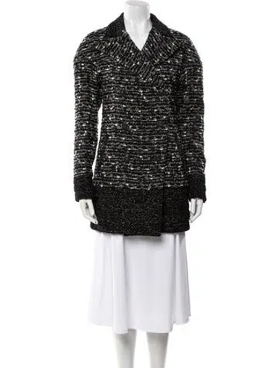 Pre-owned Chanel 2011 Printed Peacoat In Black