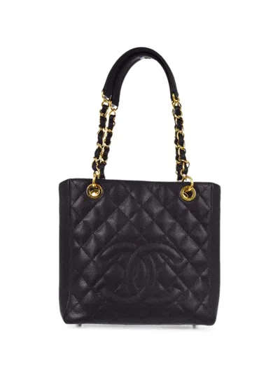 Chanel 2011 Pst Leather Tote Bag In Blue