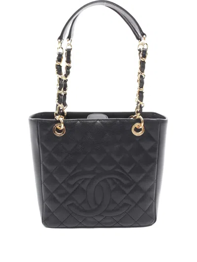 Pre-owned Chanel 2011 Pst Matelassé Shoulder Bag In Black