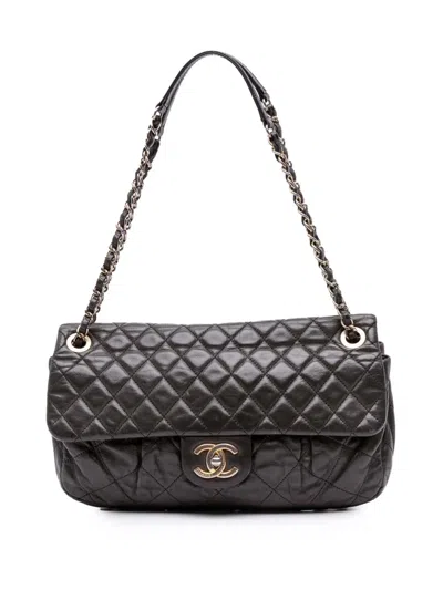 Pre-owned Chanel 2011 Quilted Calfskin Chic Quilt Flap Shoulder Bag In Gray