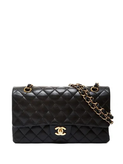 Pre-owned Chanel 2011 Quilted Chain Shoulder Bag In Black