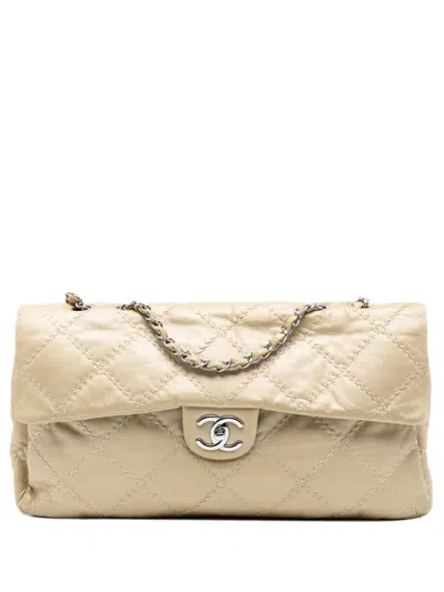 Pre-owned Chanel 2011 Quilted Lambskin Ultimate Stitch Flap Shoulder Bag In Brown