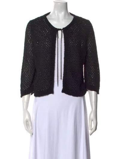 Pre-owned Chanel 2011 Scoop Neck Sweater In Black