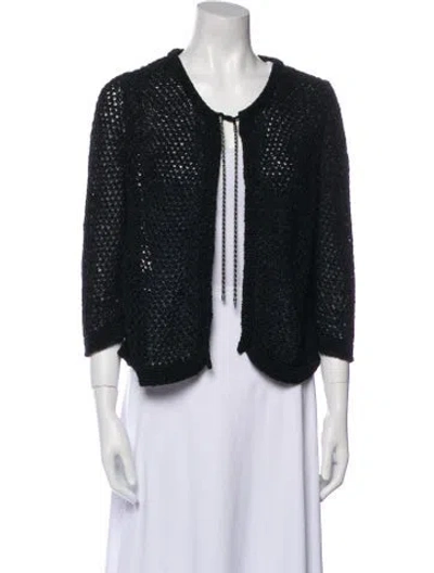 Pre-owned Chanel 2011 Scoop Neck Sweater In Black