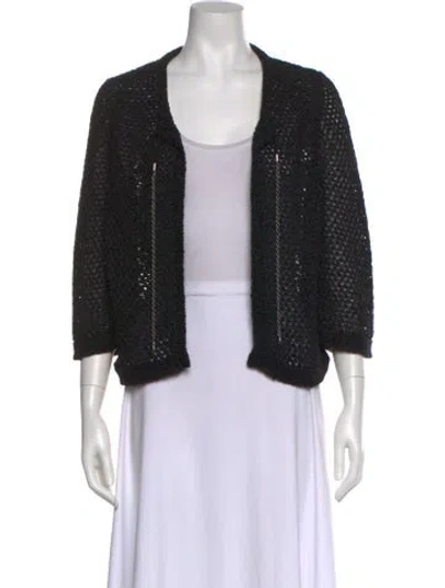 Pre-owned Chanel 2011 Scoop Neck Sweater In Black